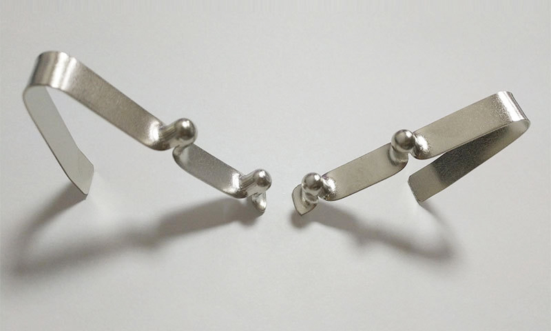 單邊空心雙珠彈片 五金彈片 彈片沖壓件 單邊空心雙珠彈片 五金彈片 彈片沖壓件