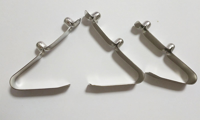 單邊空心雙珠彈片 五金彈片 彈片沖壓件 單邊空心雙珠彈片 五金彈片 彈片沖壓件